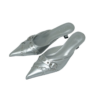 silver stilettos