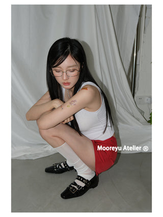 silver rivet flats