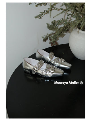 silver rivet flats