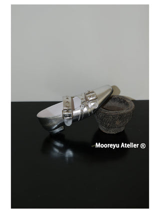 silver rivet flats