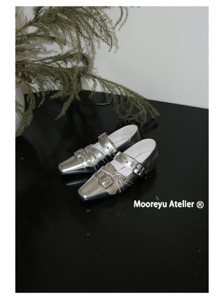 silver rivet flats