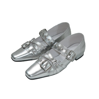 silver rivet flats