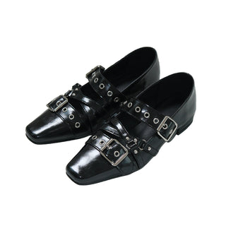 silver rivet flats