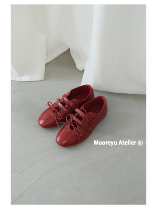 red nude flats