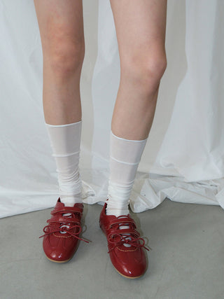 red nude flats