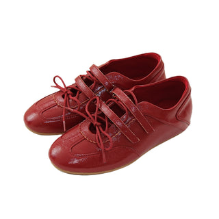 red nude flats