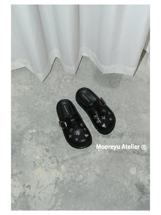 Chrome Pop Mules