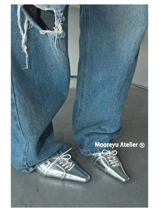 silver kitten heels