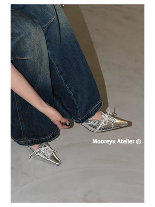 silver kitten heels