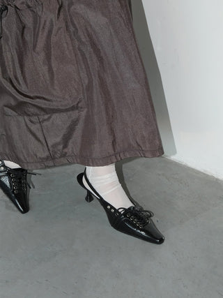 silver kitten heels