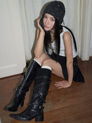 pointed punk boots