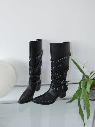 pointed punk boots