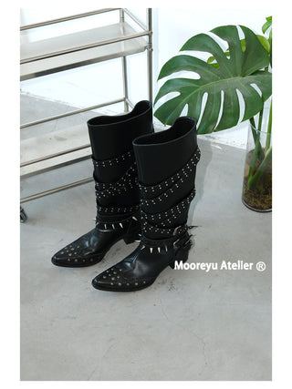 pointed punk boots