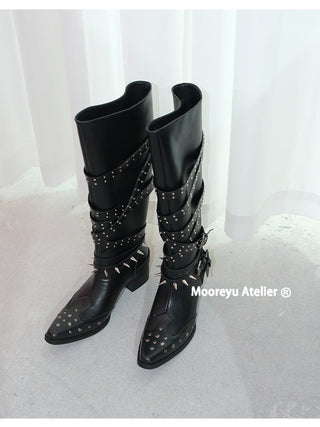pointed punk boots