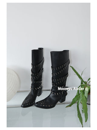 pointed punk boots