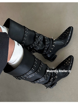 pointed punk boots