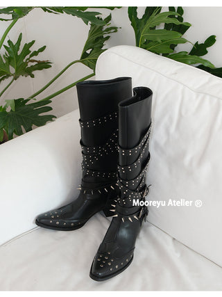 pointed punk boots