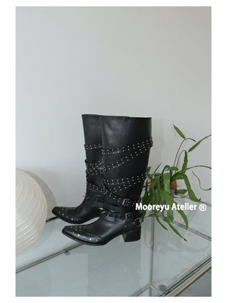 pointed punk boots