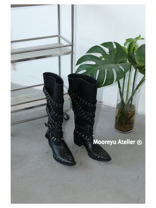 pointed punk boots