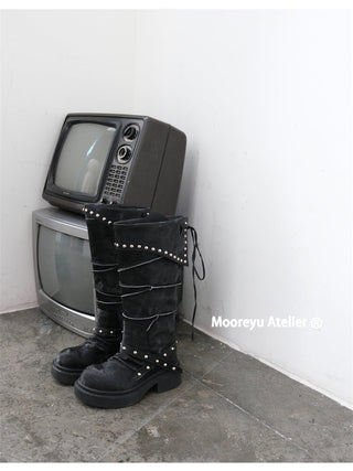 platform knee boots