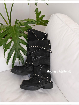 platform knee boots