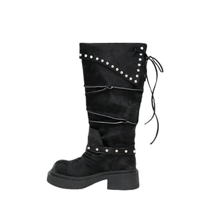 platform knee boots