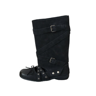 black platform sandals