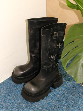 buckle knight boots