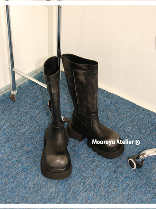 buckle knight boots
