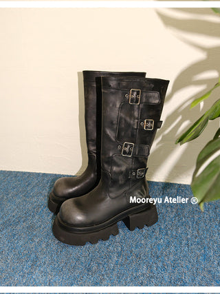 buckle knight boots