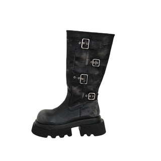 buckle knight boots