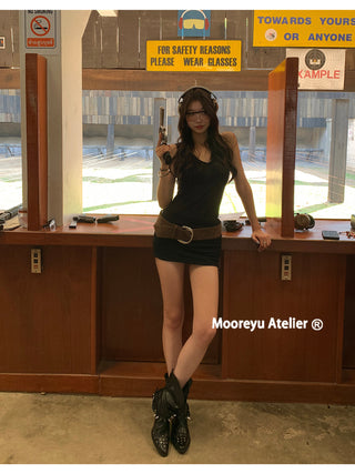 pleated western boots