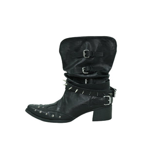 pleated western boots