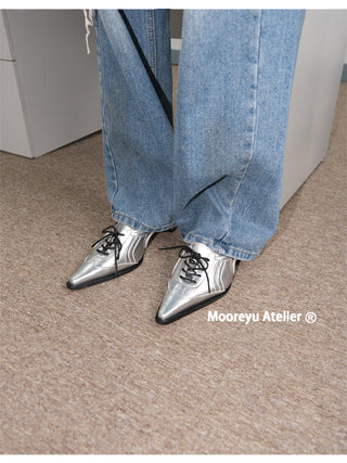 silver pointed heels