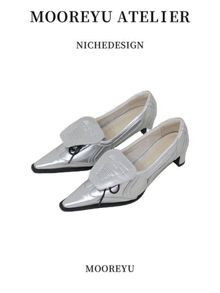 silver pointed heels