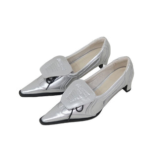 silver pointed heels