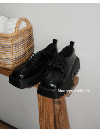 black square loafers