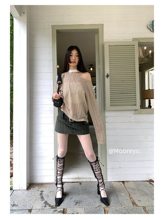mesh knee boots