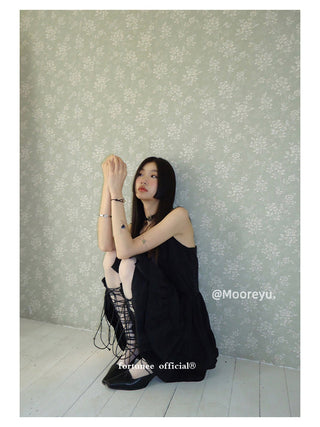 mesh knee boots
