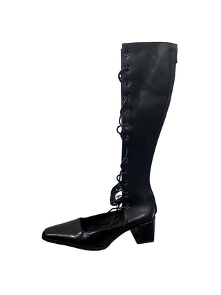 mesh knee boots