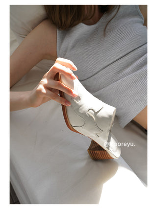 silver platform mules