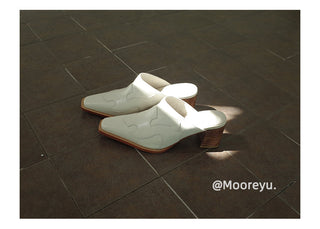 silver platform mules
