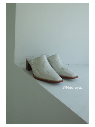 silver platform mules