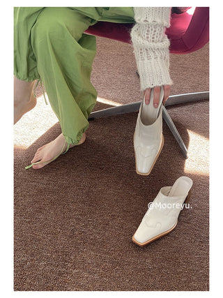 silver platform mules
