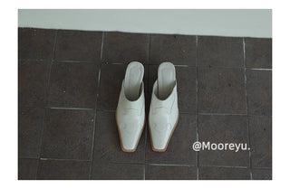 silver platform mules