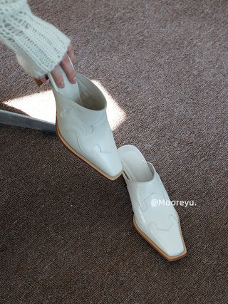 silver platform mules
