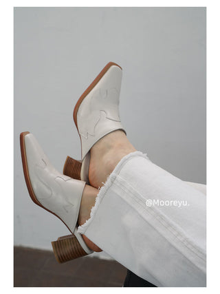 silver platform mules