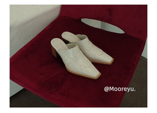silver platform mules
