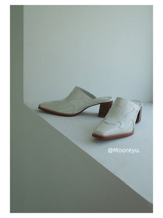 silver platform mules