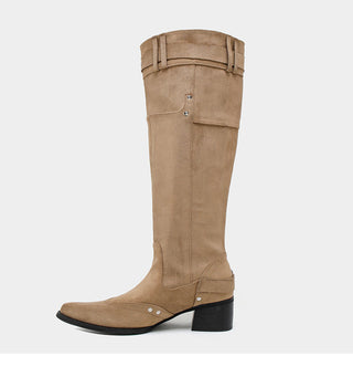 Below Knee Suede Boots